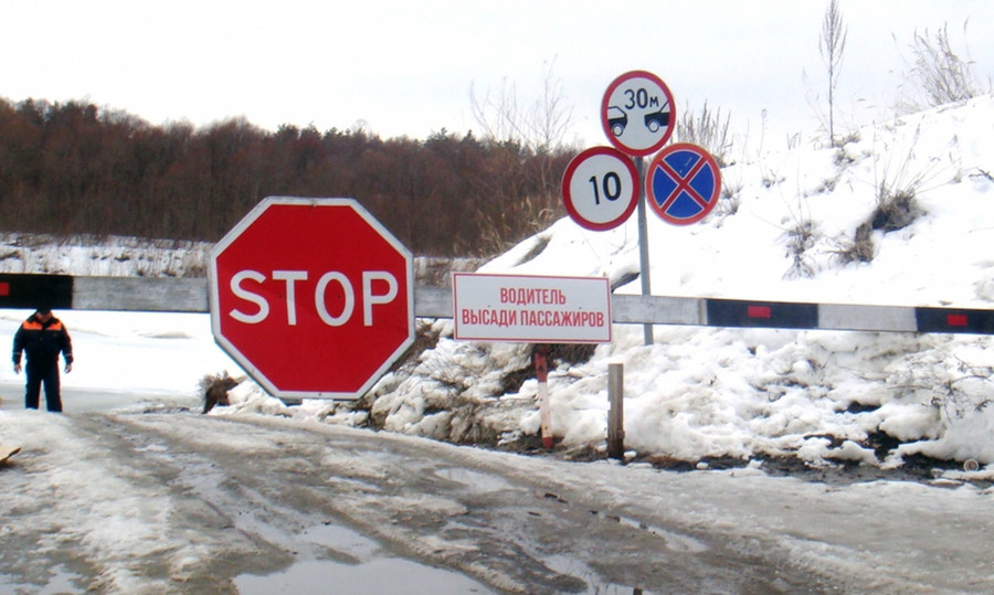 Ледовая переправа между Чувашией и Нижегородской области закрыта