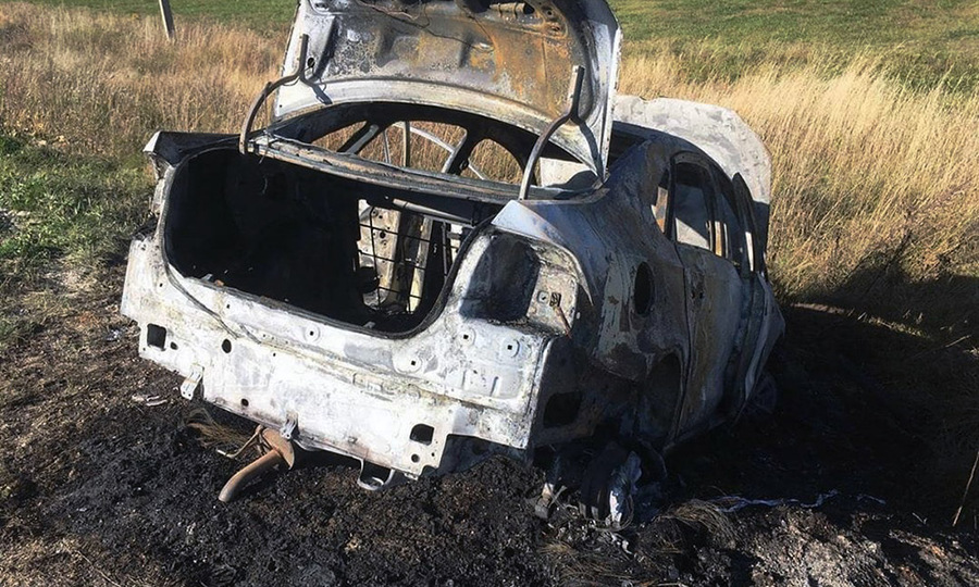 В Козловском районе автомобиль нетрезвого водителя загорелся на ходу